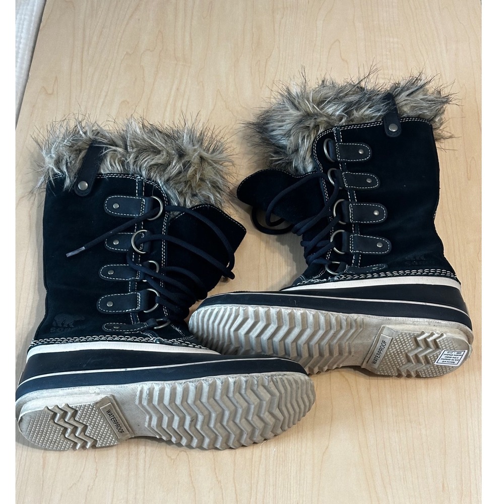 Sorel Joan of Arctic Black Waterproof Winter Snow Boots NL1540-010 Women's 7